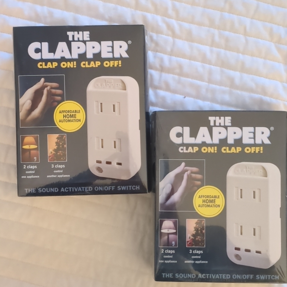The Clapper sound activated on/off switch. Quantity  of 2.